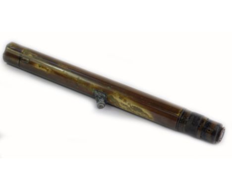 A WWI brass high angled gun sight 1915, by W.Ottway &amp; Co, Ealing, patent no. G328, 66.5cm long.