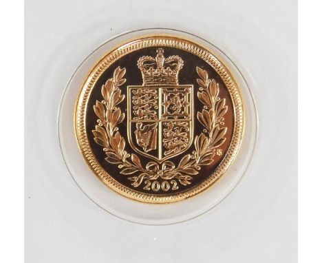 A Queen Elizabeth II gold half sovereign 2002, 4.0g.