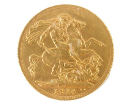A George V full gold sovereign 1914, 8.0g.