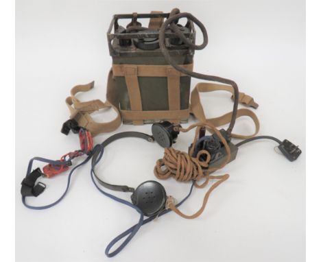 Type 38 MK2 Radio Setgreen painted, rectangular box. Â The top with tuning dial and aerial socket. Â Wiring cable connection 