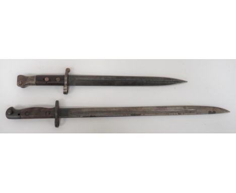 WW1 Dated 1907 SMLE Bayonet And M1888 Metford BayonetSMLE bayonet, 17 inch, single edged blade with fuller. Â The forte with 