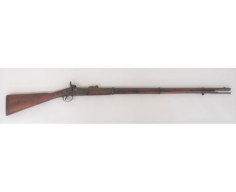 1853 First Pattern Enfield Contract Three Band Percussion Rifle.577, 39 inch barrel. Â Front blade sight and rear ladder sigh