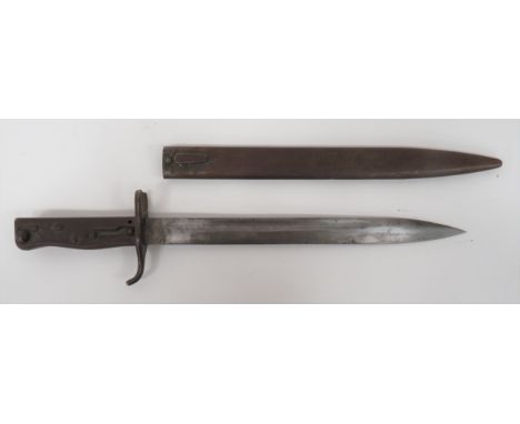 Imperial German M88/98 Pressed Hilt Ersatz Bayonet12 1/2 inch, single edged blade with sharpened back edge point. Â Narrow fu