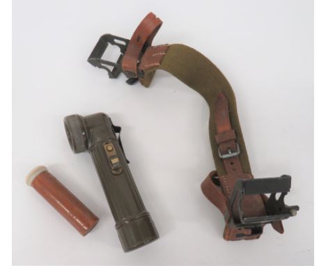 Two Various Military Torchesconsisting green composite, angle top, American torch marked "TL-122-C" ... Brown composite, Brit