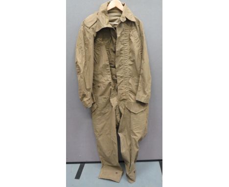 Scarce 1942 Dated Canvas Protective Tank Suitwaterproof canvas "oilskin" full suit. Â Half buttoned front. Â Open top hip poc