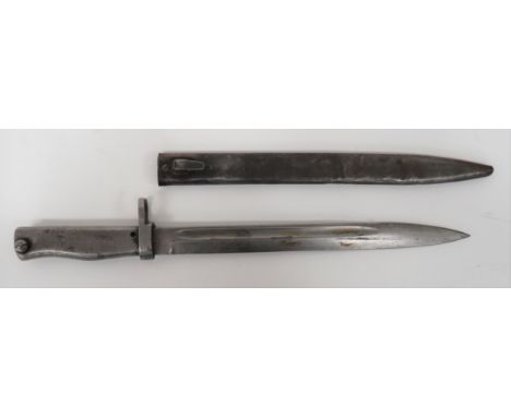 Imperial German M88/98 Ersatz Bayonet12 1/4 inch, single edged blade with sharpened back edge point. Â Narrow fuller. Â Forte