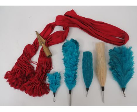 Five Various Guards Plumesconsisting white horsehair example ... Light blue horsehair example ... 3 x various light blue feat