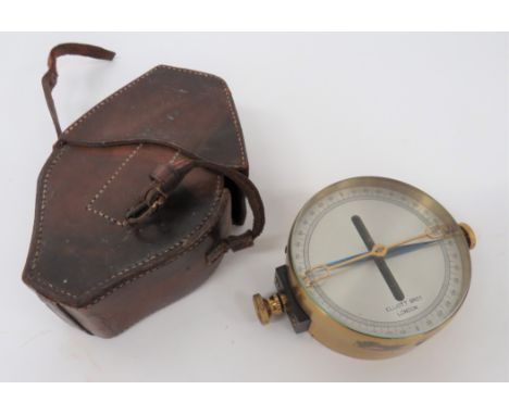 Victorian Military Issue Large Clinometerlarge brass body with glazed front. Â Side mounted, brass nuts. Â Base dated 14/4/85
