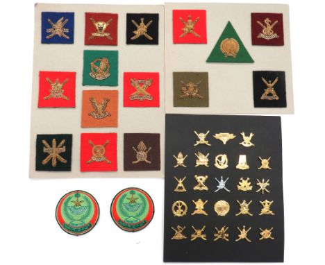 40 x Various Eastern Badgesincluding bullion embroidery Medical ... Bullion embroidery Light Infantry ... Bullion embroidery 
