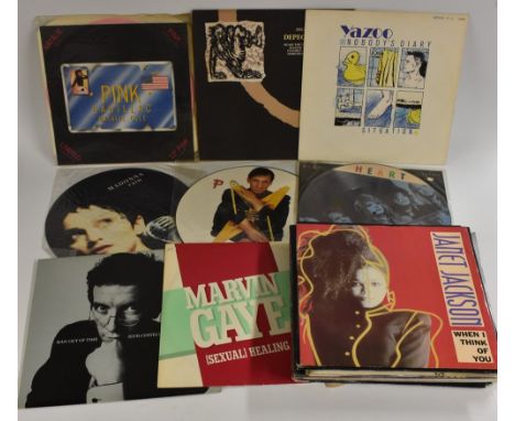 12" Vinyl Singles and EPs, (some picture discs), Rock, Pop, Soul, Indie etc. including; U2; Madonna; Bruce Springsteen; Genes