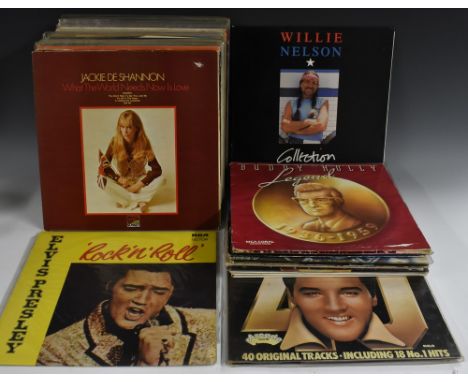 Vinyl Records - LPs Country &amp; Western etc inc Willie Nelson , Elvis Presley, Buddy Holly, Johnny Cash, John Denver, David