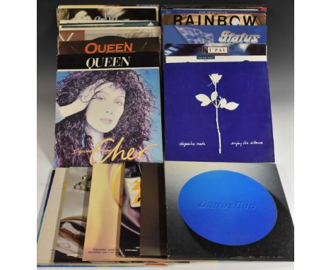 Vinyl Records - albums and 12" singles 1960's and later, inc Queen Rainbow, Status Quo, New Order, Pet Shop Boys, OMD, The Cu