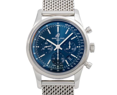 BREITLING Transocean Ref AB015112 "Limited Edition" Herren Chronograph. Box und Papiere. Edelstahl. Saphirglasboden. Automati