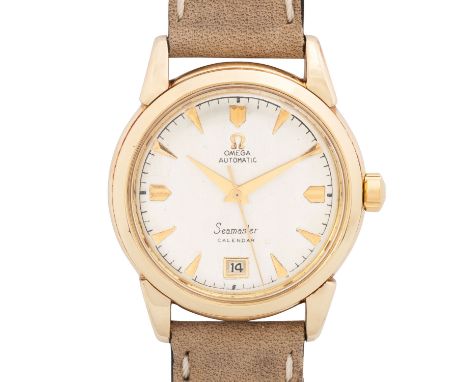 OMEGA Vintage Seamaster "Calendar" Herrenuhr, Ref. 2627 SC. Ca. 1947. Gelbgold 14K, Gehäusenummer 11267817. Automatik-Werk Ka