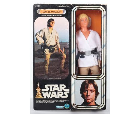 Vintage Kenner Star Wars Large Size Action Figure Luke Skywalker, 11 ¾ inch poseable figure, complete with light sabre, grapp