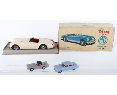 Two Unboxed Tri-ang Spot On Models,100 Ford Zodiac, light blue body, red interior, 191/1 Sunbeam Alpine, grey body, black har