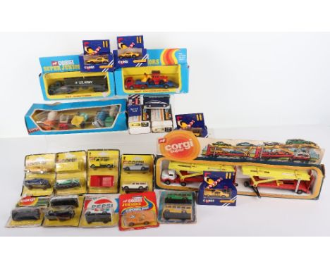 Quantity Of Boxed Corgi Juniors, including: 2015 Car Transporter, 3110 construction gift set, E2011 US Army Tanker, E2007 Low
