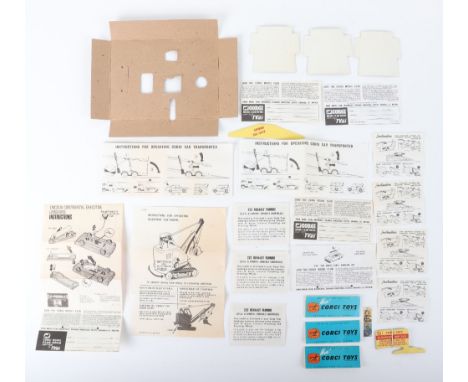 Corgi Toys Leaflets/Instructions/Packing, including: Lincoln Continental limousine instructions and film strip 2 x Operating 