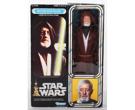 Vintage Kenner Star Wars Large Size Action Figure Ben (Obi-Wan) Kenobi, 12 inch poseable figure, complete with light sabre, i
