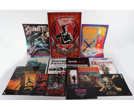 Quantity of Cinema and music posters, including, ranger the national boys magazine march 5 1966, three shop promo posters of 