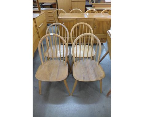 A set of four Ercol chairs 