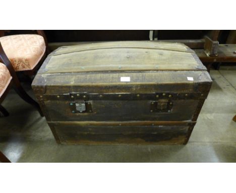 A Victorian dome topped trunk 
