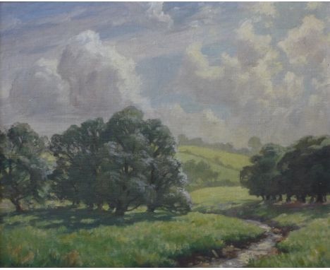 R. Titley, rural landscape, oil on board, ,43 x 54cms framed 