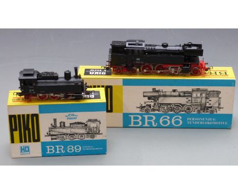 Two Piko HO gauge locomotives 2-6-4 66002 BR66 and 0-6-0 Old Timer 89265, both in original boxes.&nbsp;