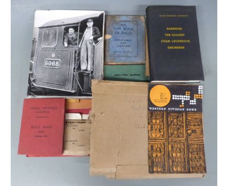 Quantity of various railway ephemera to include 1939 London to Oxford timetable poster, Diesel Traction manual, GWR fuel effi