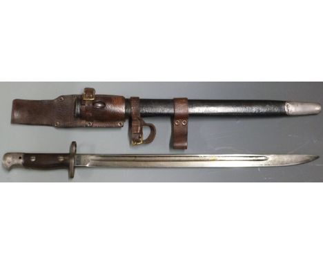 British 1907 pattern sword bayonet, some clear stamps, Wilkinson maker and 6.S.Staff 298 (South Staffordshire regiment) to po