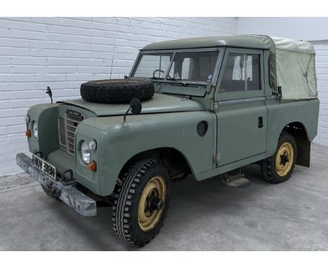 1975 Land Rover series III SWB 88 inch, HOV 318N, with 2.25 litre petrol engine, alternator conversion, Warn free wheeling hu