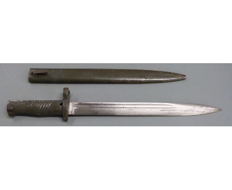 German 88/98 pattern Ersatz&nbsp;all steel knife bayonet with nine groove hilt, acceptance stamp to ricasso, 30cm fullered bl