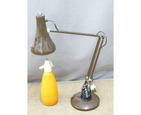 Retro Anglepoise 90 lamp and a BOC soda siphon