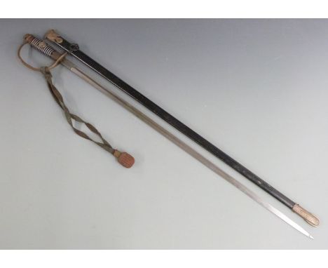 German Third Reich Nazi police officer's sword, Robert Klass makers, wire grip with Nazi crest to centre, 84cm fullered blade