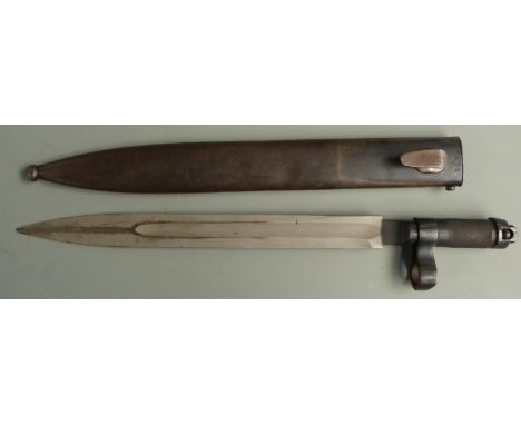 Russian Simonov folding knife bayonet with 25cm fullered blade and scabbard&nbsp;