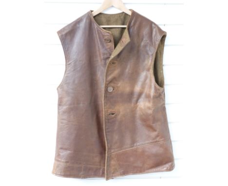 British Army leather jerkin, size no2 large