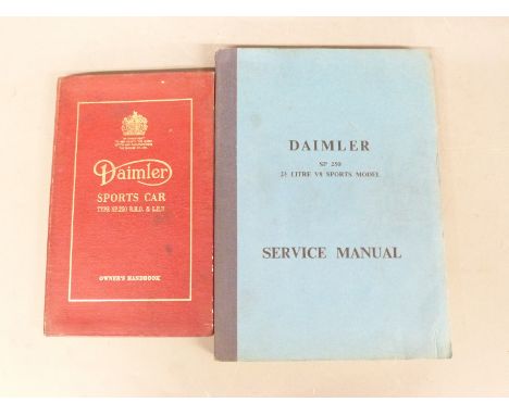 Daimler SP250 handbook, first edition 1959 and service manual