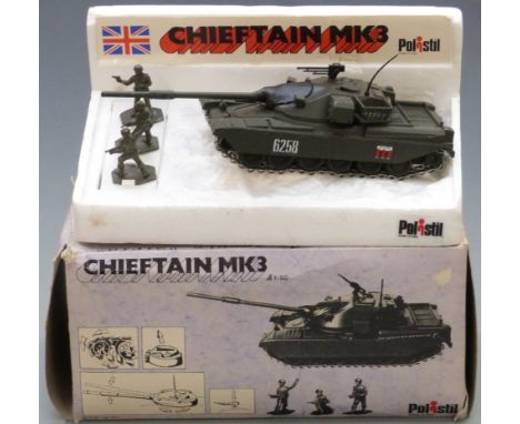 Polistil 1:50 scale diecast model Chieftain MK3 tank, CA. 102, in original box.&nbsp;