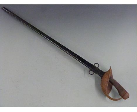 British Army 1908 pattern Cavalry sword, some clear stamps and Wilkinson to the 89cm blade, with scabbard&nbsp;