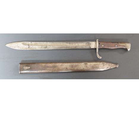German 1898/05 pattern bayonet early type with part muzzle ring and no flashguard, GAF 2.23 to guard, Erfurt 36cm&nbsp;blade 
