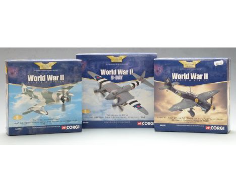 Three Corgi The Aviation Archive World War II 1:72 scale diecast model aeroplanes Europe &amp; Africa Junkers JU-87 Stuka B-2