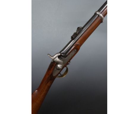 Deane &amp; Son Enfield pattern percussion hammer action rifle with lock engraved 'Deane &amp; Son 30 King William Street Lon