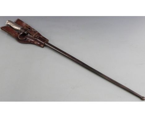 French 1886 pattern Lebel bayonet with downswept quillon, stamped LB to 52cm blade and 18299 to quillon with scabbard and fro