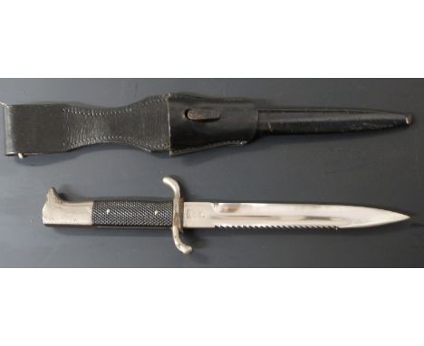 German Fireman's short pattern dress bayonet with blank pommel,&nbsp;S shaped quillon, ER&amp;S makers's stamp to ricasso, 20