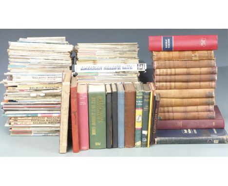 A large quantity of railway interest books and magazines to include bound volumes of The Railway Magazine circa 1905 to 1920'