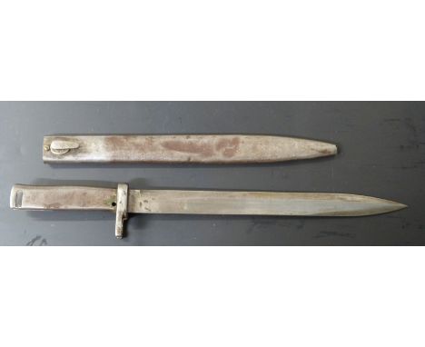 German&nbsp;Ersatz&nbsp;all steel bayonet stamped 6570 crosspiece with 31cm blade and scabbard stamped E.B.J.R.25 R.D