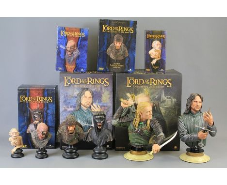 Lord of The Rings Trilogy Interest. Sideshow/Weta Collectibles Legendary Scale Bust of Aragorn and Legolas together with Side