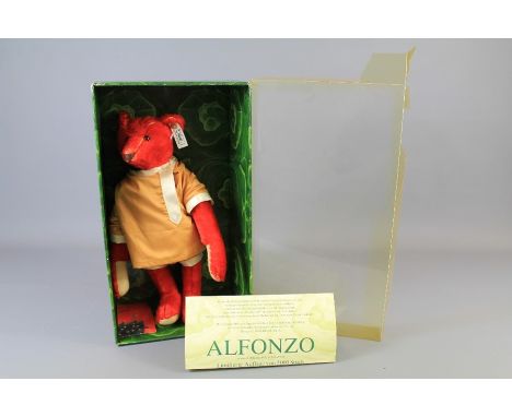 A Limited Edition Steiff 'Alfonzo' Bear. The 1990/91 red bear being a replica of a 1908 bear sent to a big department store i