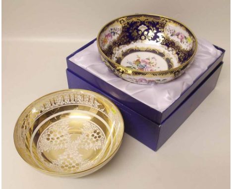 Grays Fiftieth anniversary bowl, also a Spode Masterpieces blue ground boxed bowl. Condition report: see terms and conditions