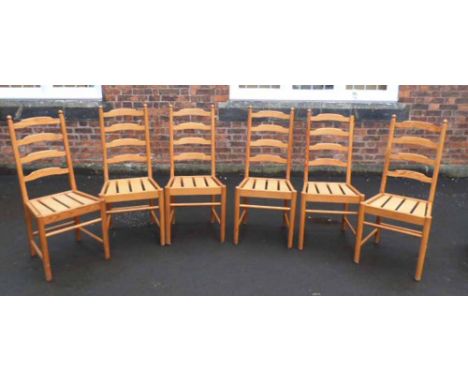 Set of six pine Ercol chairs. Condition report: see terms and conditions